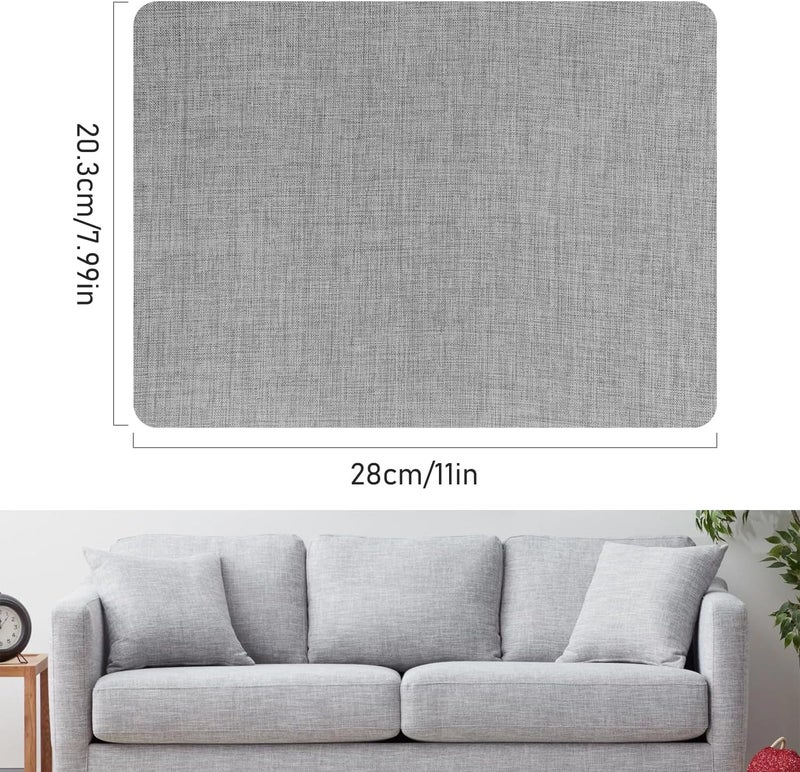 EMORBALS 2Pcs 8 * 11Inch Couch Patches Repair Fabric, Self-Adhesive Couch Repair Patch with Strong Glue, Repair Patch for Sofa, Tote Bags, Car Seats, Furniture,Etc(Grey) - Image 2